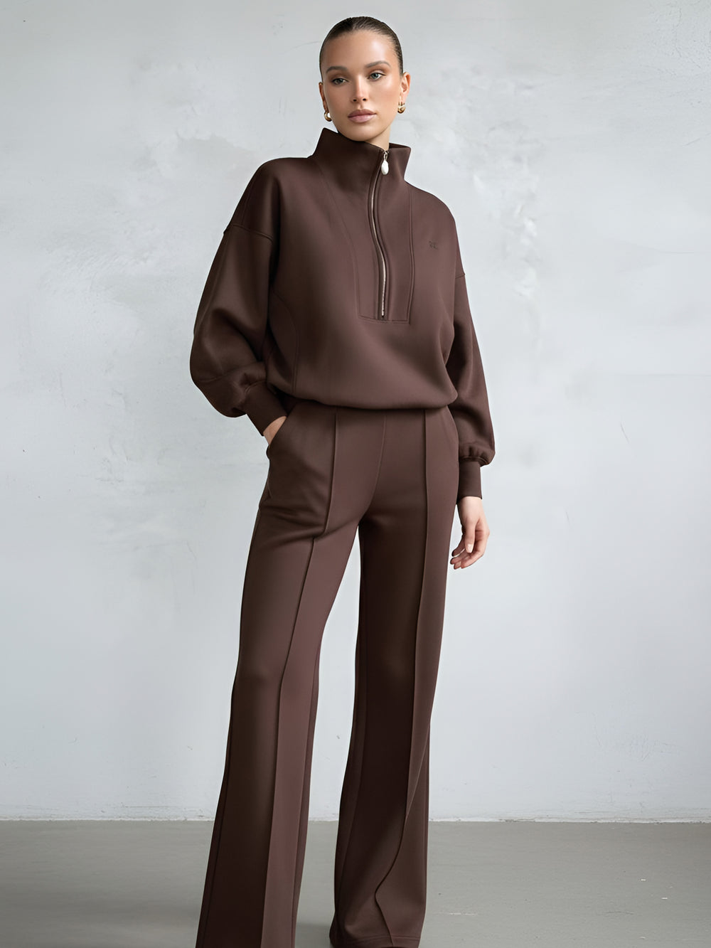 Covent Garden - Pin Tuck Wide Leg Sweat Pants