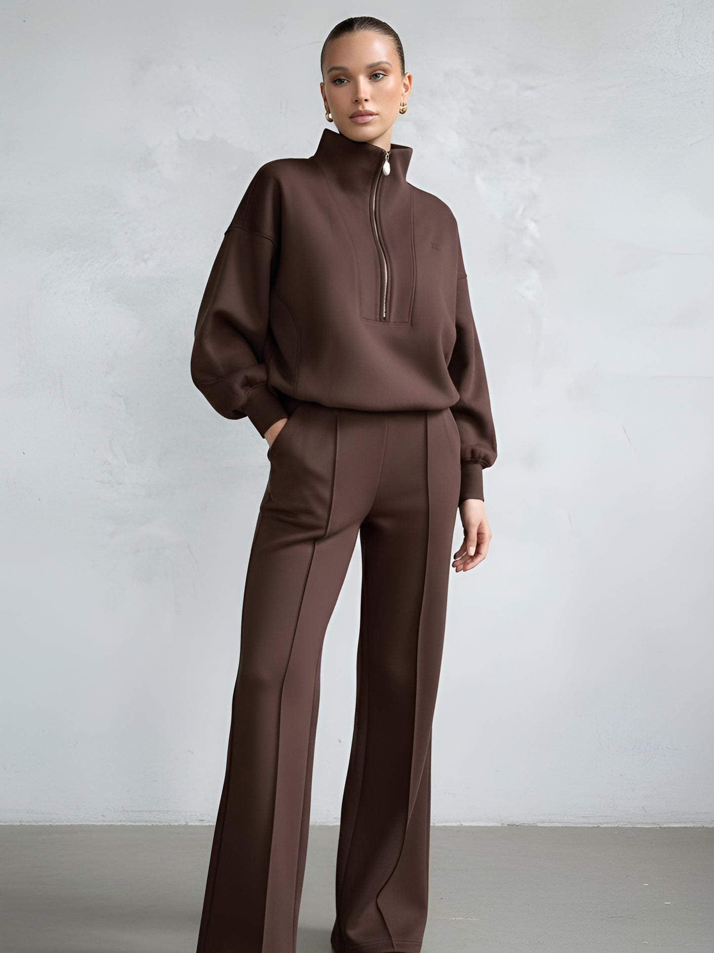 Covent Garden - Pin Tuck Wide Leg Sweat Pants