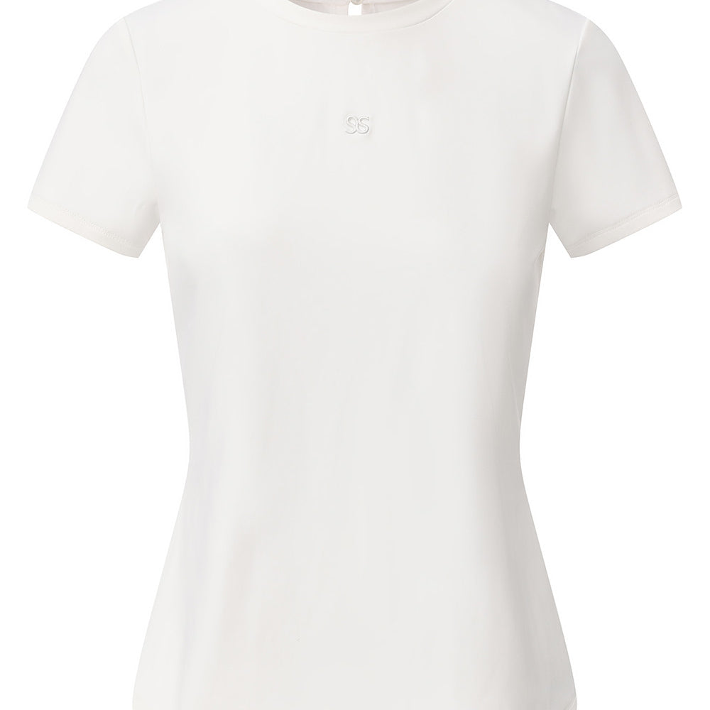 Fulham - Twist Back Keyhole Pearl T-Shirt