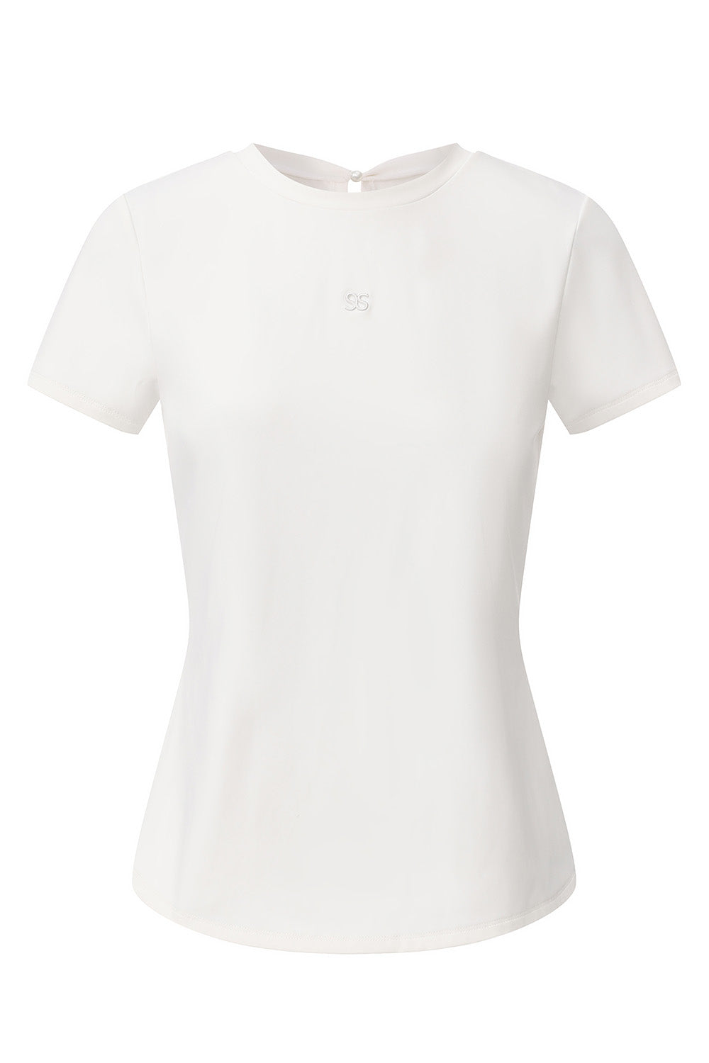 Fulham - Twist Back Keyhole Pearl T-Shirt