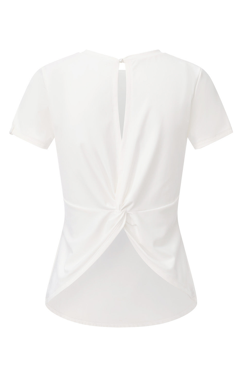 Fulham - Twist Back Keyhole Pearl T-Shirt