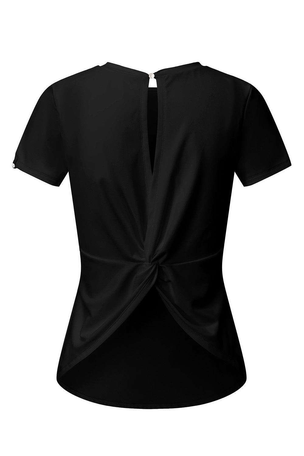 Fulham - Twist Back Keyhole Pearl T-Shirt