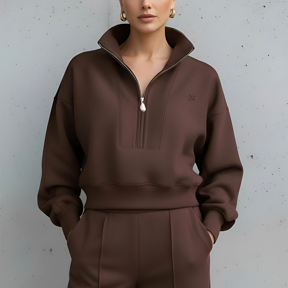 Pembroke - Pearl 1/2 Zip Oversized Sweatshirt