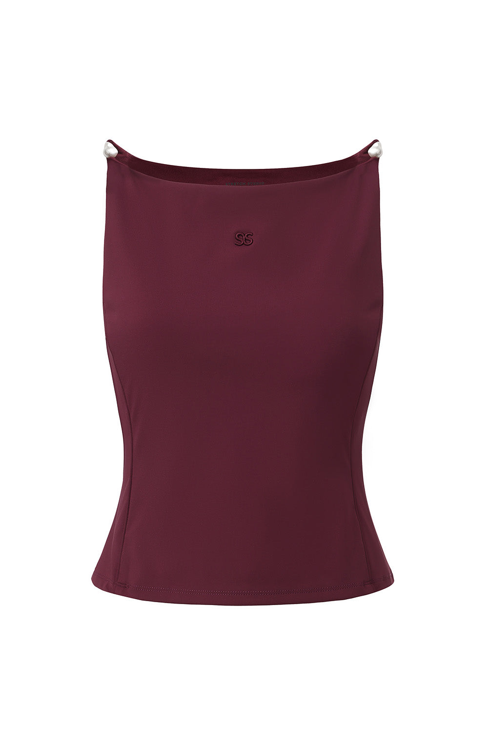 Whitehall - Boat Neck Pearl Shoulder Tank Top